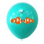 12" Underwater Baby Shark Lobster Theme Print Latex Balloons - Image 3