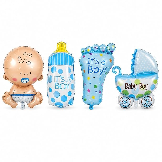 6126Ai9Az+L._SX679_ It's a Boy Foil Balloon Set for Baby Shower - Image 1