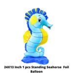 1pc 24inch * 13inch Blue Seahorse Foil Balloon - Image 3
