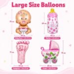 Baby Girl Foil Balloon Decoration Set - Image 2