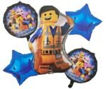 Set of 5 Ligo game theme foil balloons