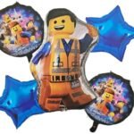 Set of 5 Ligo game theme foil balloons