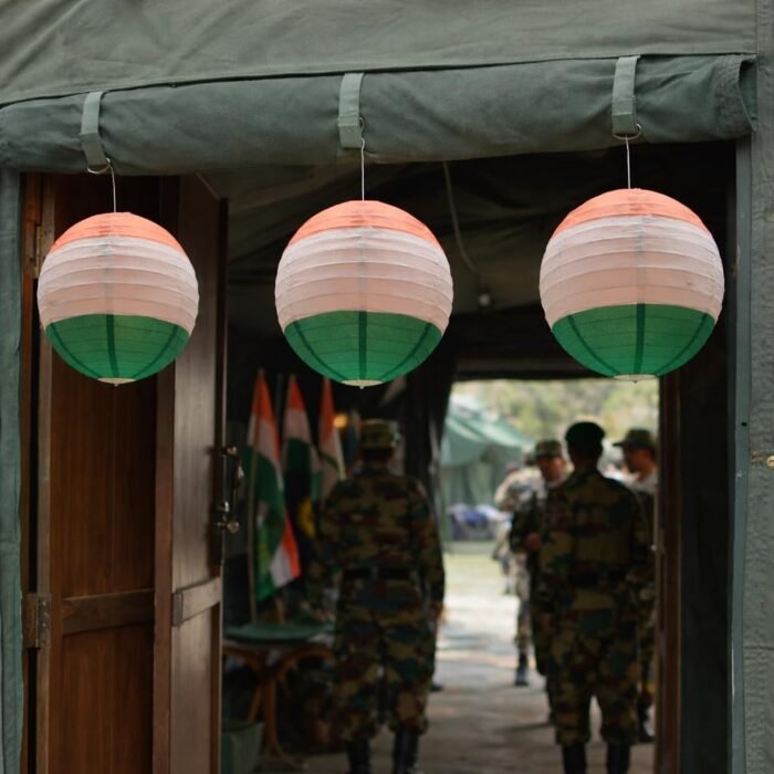 Tricolor Paper Lanterns for Independence Day & Republic Day Decoration - Image 6