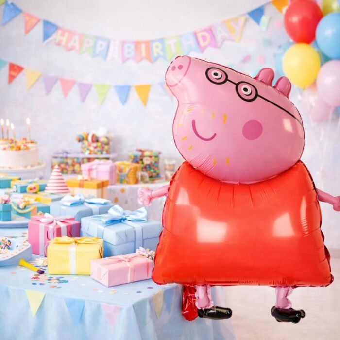 Cute Pink Pig Foil Balloon for Kids Birthday Party - Image 4