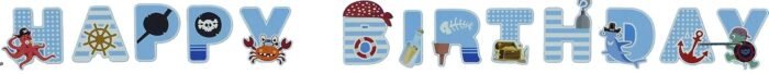 Under The Sea Underwater Submarine Safari Animal Theme Happy Birthday Banner - Image 4