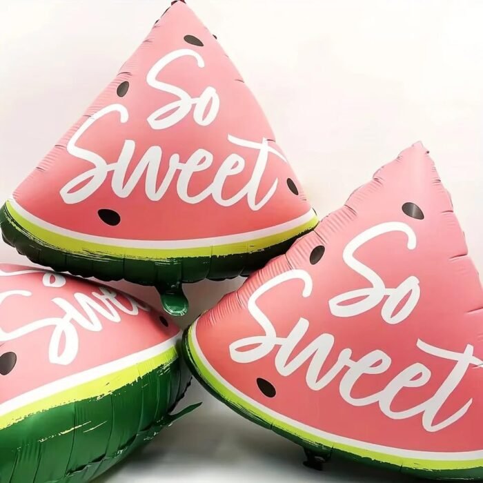 Set of 5 Water melon Foil Balloon Fruit Shape Watermelon Foil Balloons - Image 4