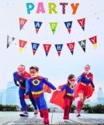 Birthday Paper Banner, Superhero happy birthday banner - Image 2