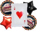 Set of 5 Casino Theme Party Foil Balloon