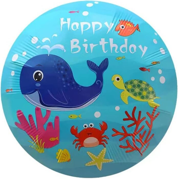 Set of 5 Whale Fish Shaped Foil Balloon - Image 3