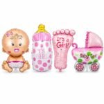 Baby Girl Foil Balloon Decoration Set