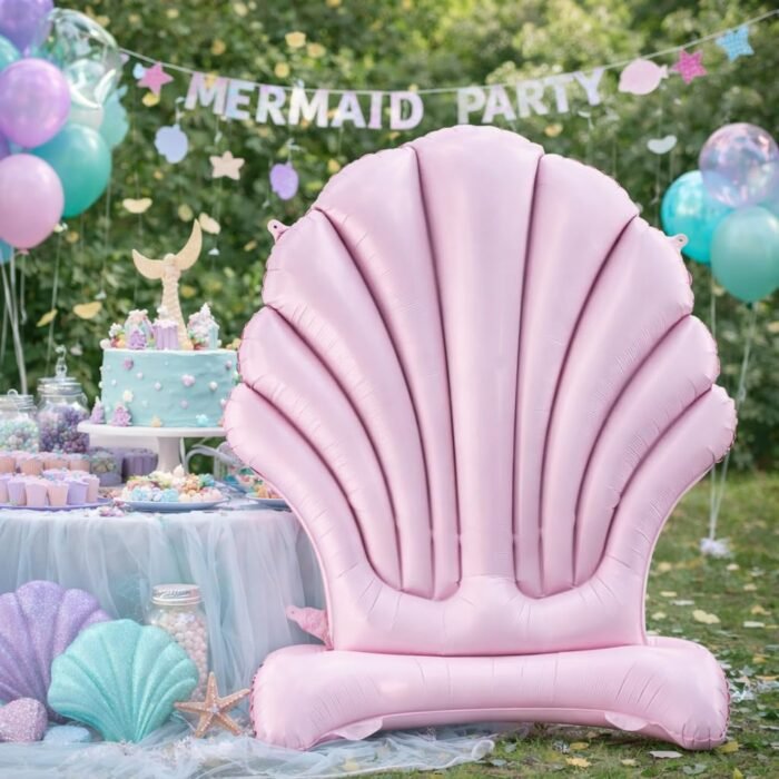 Giant Seashell Foil Balloon for Mermaid & Under the Sea Party Decoration - Image 5