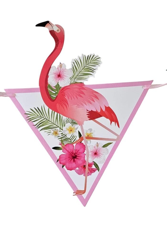 1pc Happy Birthday Flamingo Flags - Image 5
