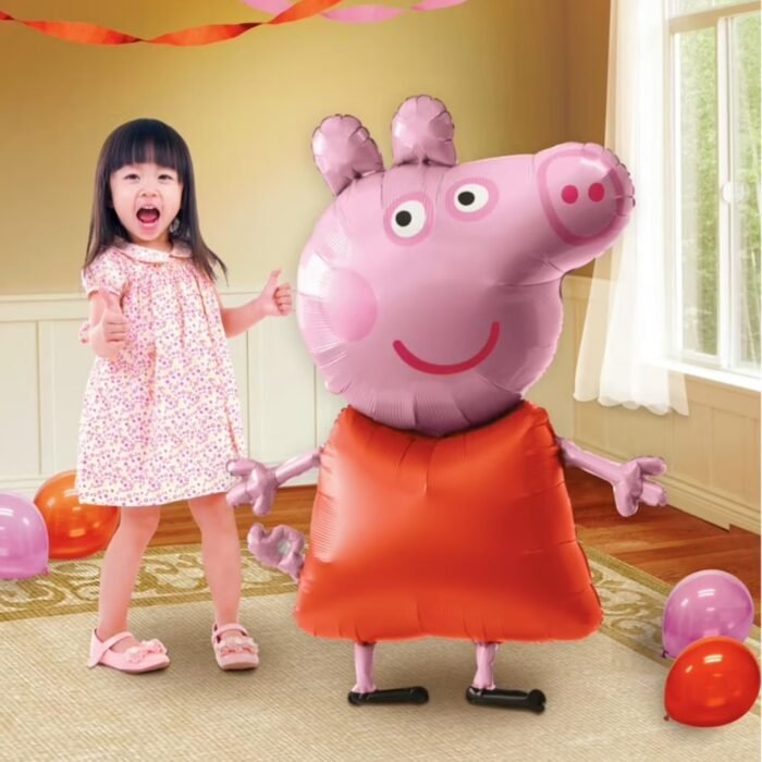 Cute Pink Pig Foil Balloon for Kids Birthday Party - Image 2