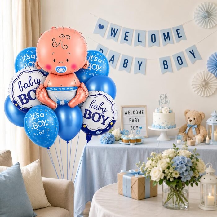 Baby Boy Balloon Decoration Kit - Image 3