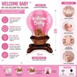 Welcome Baby Hot Air Balloon Foil Balloon - Image 2
