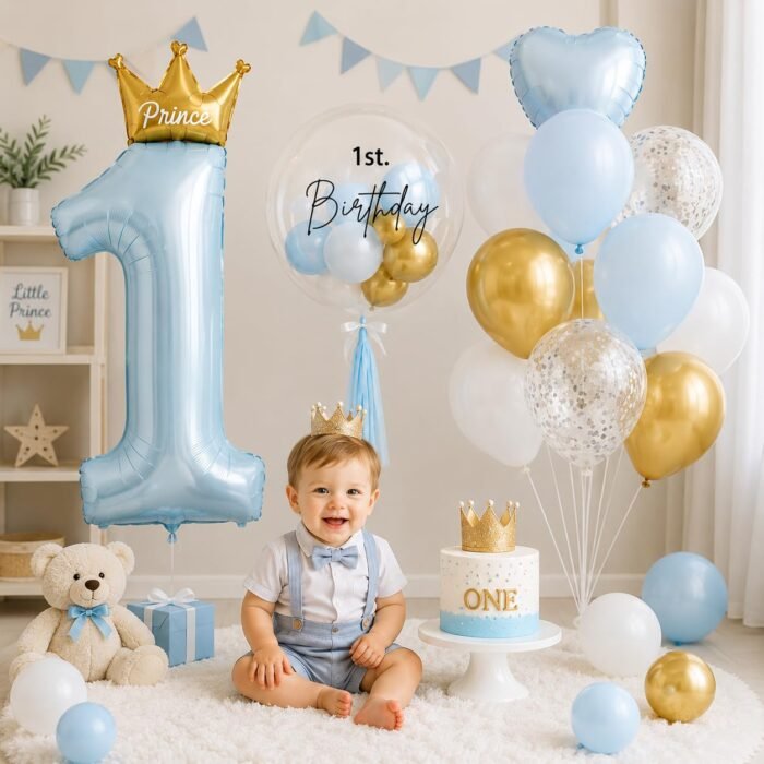 1st Birthday Balloon Decorations for Boys - Image 2
