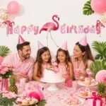 Flamingo Theme Happy Birthday Paper Banner - Image 3