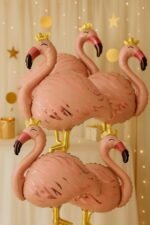Pink Flamingo Shape Balloon for Birthday - Image 3