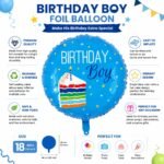 Birthday Boy Foil Balloon 18 Inch (46 cm) - Image 3