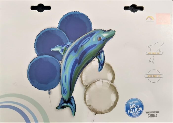 6 pcs Ocean Dolphin Balloons Birthday Party - Image 2