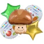 Set of 5 Mushroom Balloon Set for Party Decoration