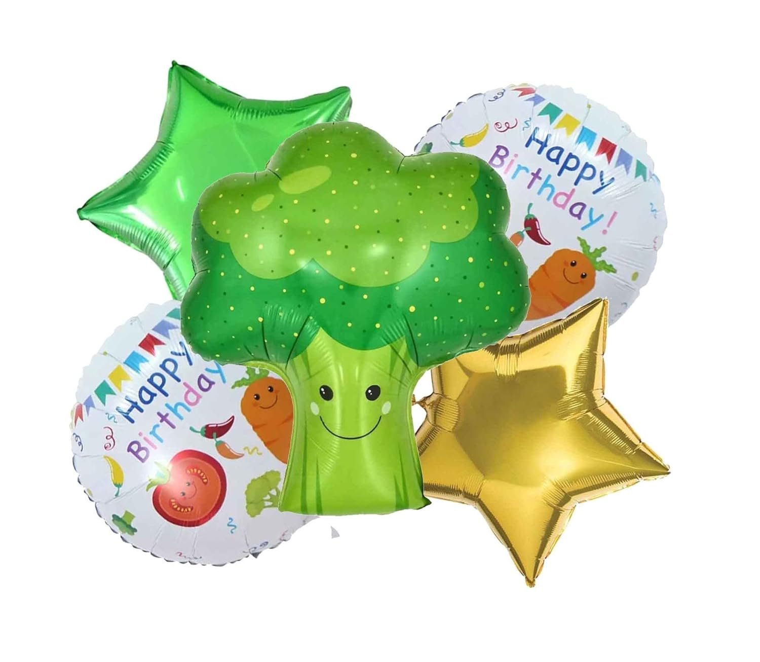 71qbAezDxyL._SL1500_ Set of 5 Broccoli Balloon - Image 1