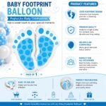 My Party Suppliers Big Size Blue Baby Footprint Balloons (67 * 69) - Image 2