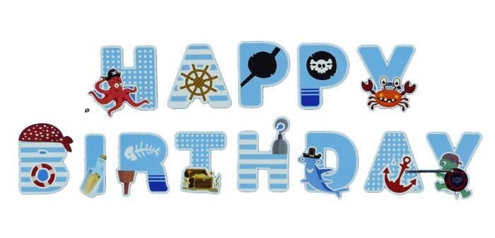 Under The Sea Underwater Submarine Safari Animal Theme Happy Birthday Banner - Image 2