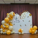 Golden Baby Shower Decoration at Home | Little Hunny Theme