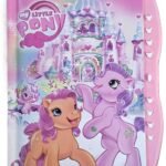 1pc Pony print diary with button lock