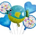 Pufferfish Theme Decoration with Heart and Round Foil Balloon
