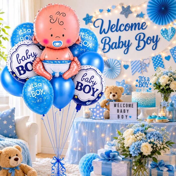 Baby Boy Balloon Decoration Kit - Image 2