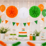 Tricolor Paper Pom Pom Ball Decoration (Set of 3, 35cm) - Image 4