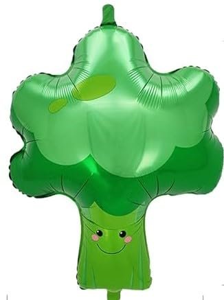 318E2IDO6JL 1pc 54*76cm Green Smiling Broccoli Foil balloon - Image 1