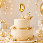 Number 0 Birthday Candle, Gold - Image 3