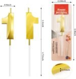 Number 1 Birthday Candle, Gold - Image 5