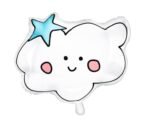 1pc 60 * 64cm white smiling Cloud Foil Balloon - Image 2