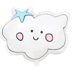 1pc 60 * 64cm white smiling Cloud Foil Balloon