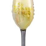 Set of 2 cheers glass foil balloons, Wedding Anniversary Decoration