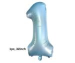 Set of 9 1st Year birthday decoration foil balloon - Image 3