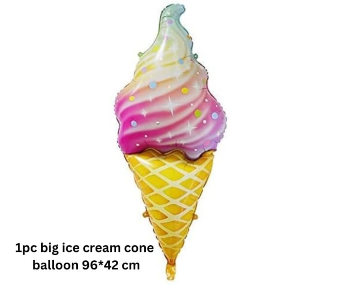 Set of 9 Ice Cream Cone Foil Balloon - Image 2