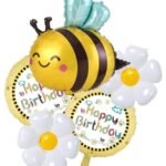 Set of 5 Honey Bee Foil Balloon