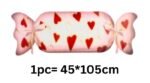 1pc 45 * 105cm Sweet Red-Pink Candy Foil Balloon