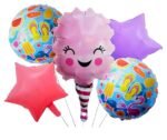 Cute Marshmallow Balloons Sprinkles Ice Cream Sweet Celebration Theme Foil Balloon