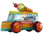 1pc 24.8 * 19.7 * 15.7inch Self standing Ice cream truck foil balloon