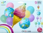 Set of 9 Ice Cream Cone Foil Balloon - Image 4