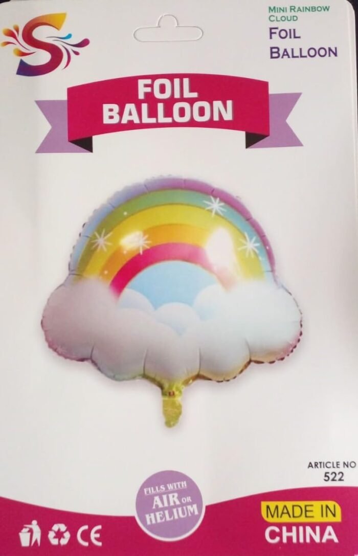 Rainbow Cloud Foil Balloon - Image 3