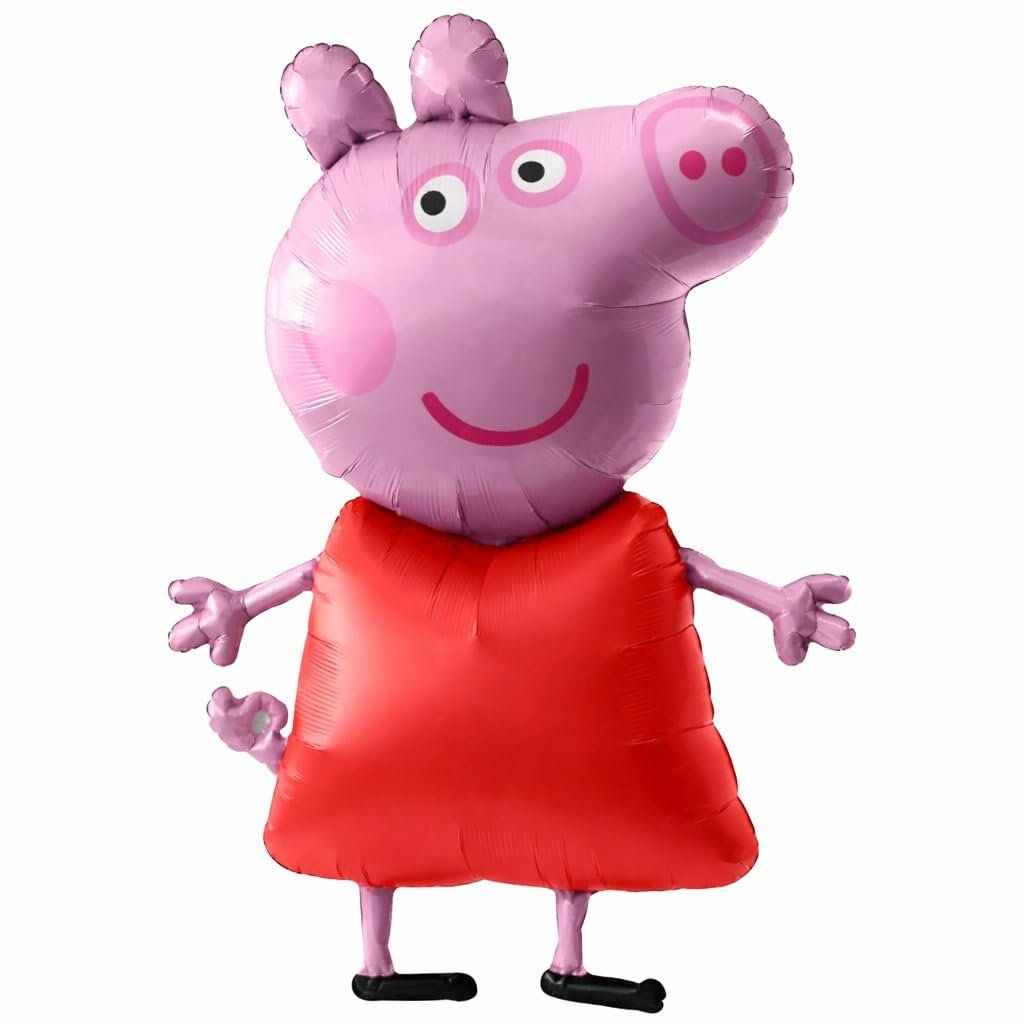 51XEq+ch4bL._SL1024_ (1) 121cm Self-Standing Peppa Pig Balloon – Large Cartoon Foil Party Decoration - Image 1
