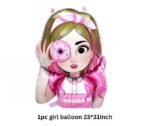 Set of 5 Girl with Donuts Foil Balloon - Image 5