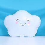 Cute Smiling White Cloud Foil Balloon (48 x 45 cm) - Image 6